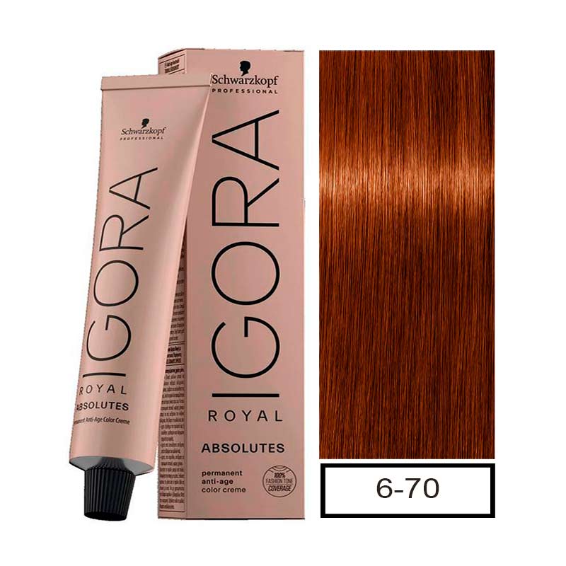 6.70 RUBIO OSCURO COBRIZO NATURAL ABSOLUTE - IGORA