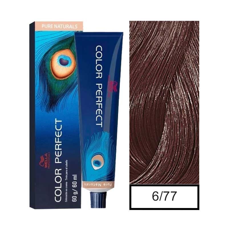 6.77 RUBIO OSCURO MARRÓN INTENSO COLOR PERFECT - 448 - WELLA