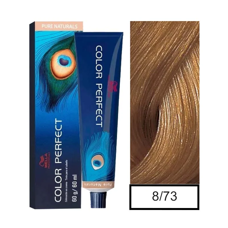 8.73 RUBIO CLARO MARRÓN DORADO COLOR PERFECT - WELLA