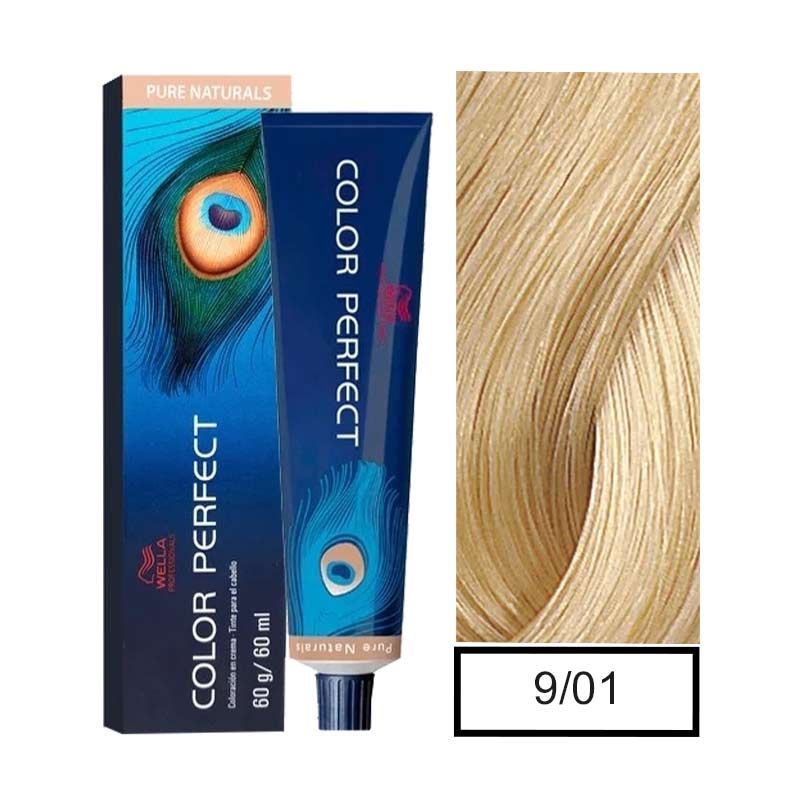 9.01 RUBIO EXTRA CLARO NATURAL CENIZA COLOR PERFECT - WELLA