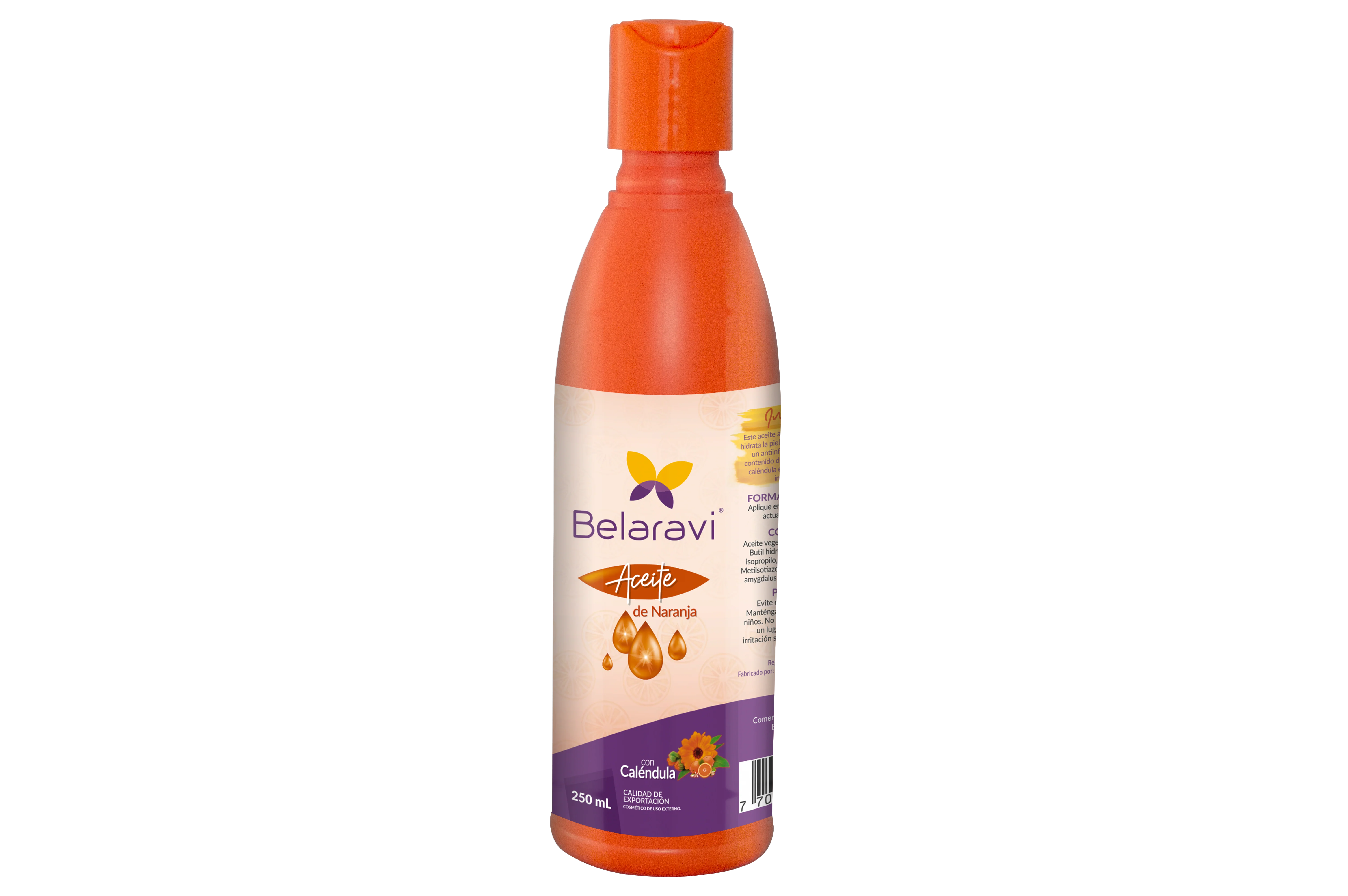 ACEITE CORPORAL NARANJA CON CALENDULA 250 ML - BELARAVI