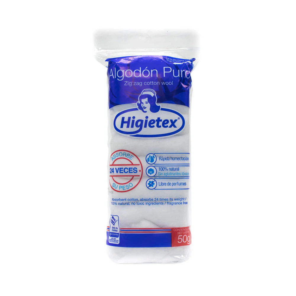 ALGODON HIGIETEX 50G  - HIGIETEX