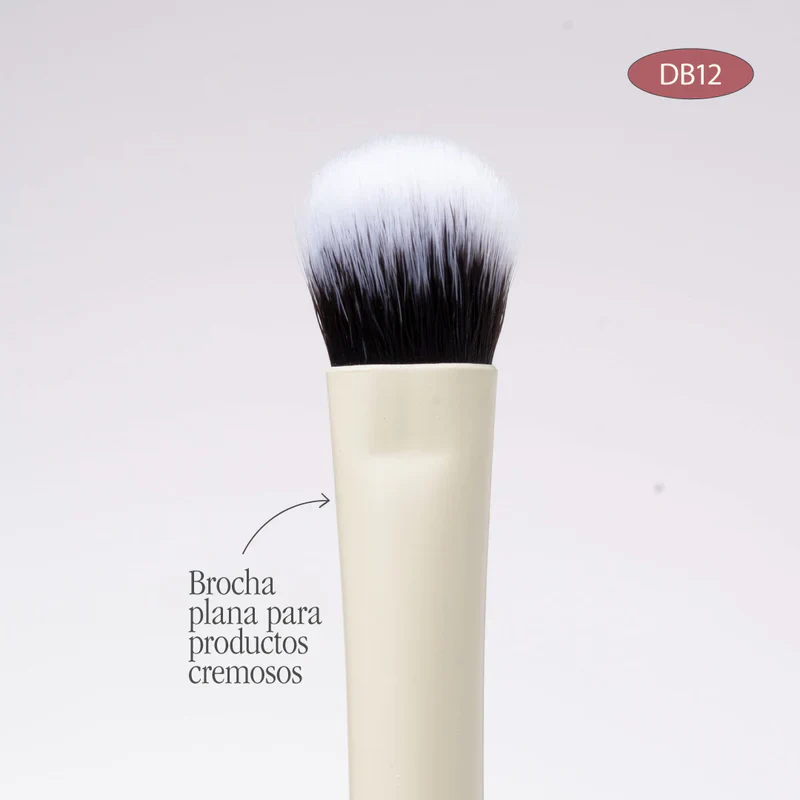 BROCHA DB12 DUO GLAM PLANA CREMA Y DIFUMINADORA - ATENEA - Image 2