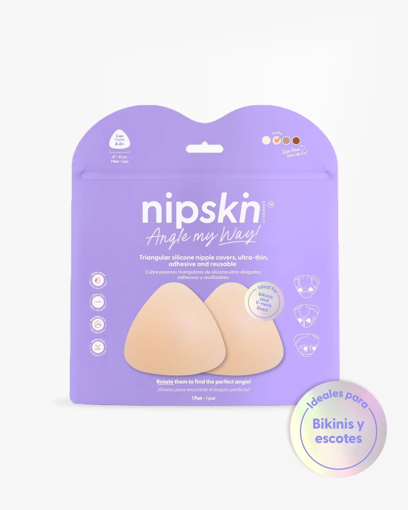 CUBREPEZONES TRIANGULARES DE SILICONA VAINILLA - NIPSKIN