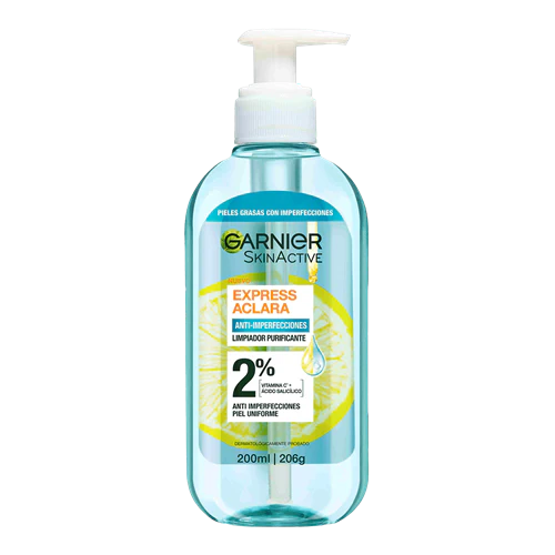 GEL LIMPIADOR PURITICANTE EXPRESS ACLARA - GARNIER