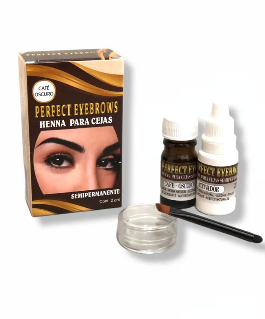 HENNA PARA CEJAS CAFE OSCURO - PERFECT EYEBROWS