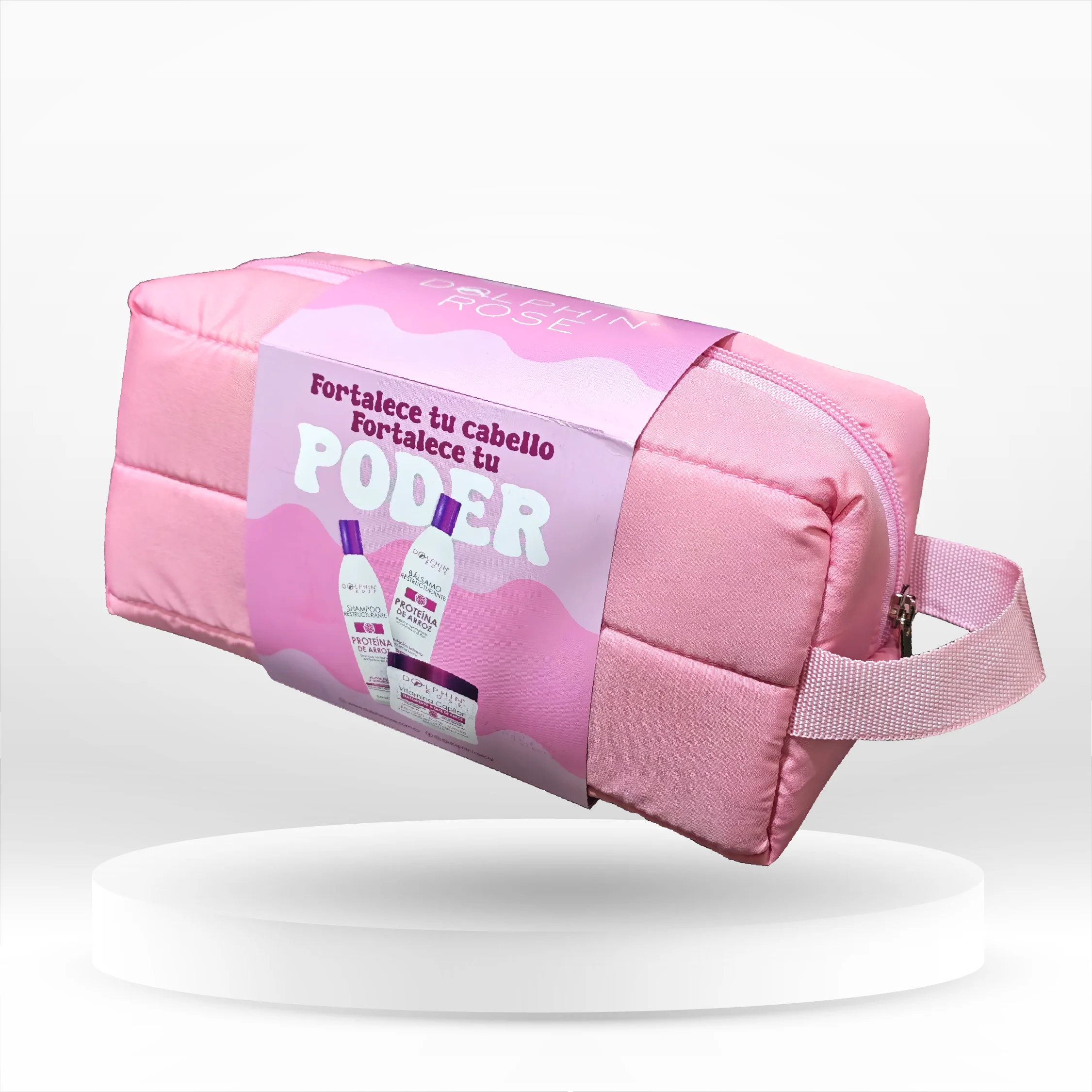KIT PROTEINA DE ARROZ 300ML + COSMETIQUERA - DOLPHIN ROSE