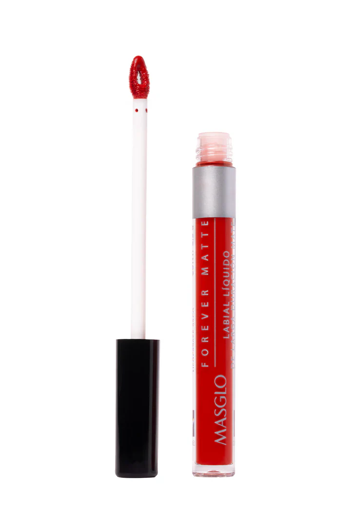 LABIAL LIQUIDO FOREVER MATTE ROJO FARANDULERA 2,5G - MASGLO - Image 2