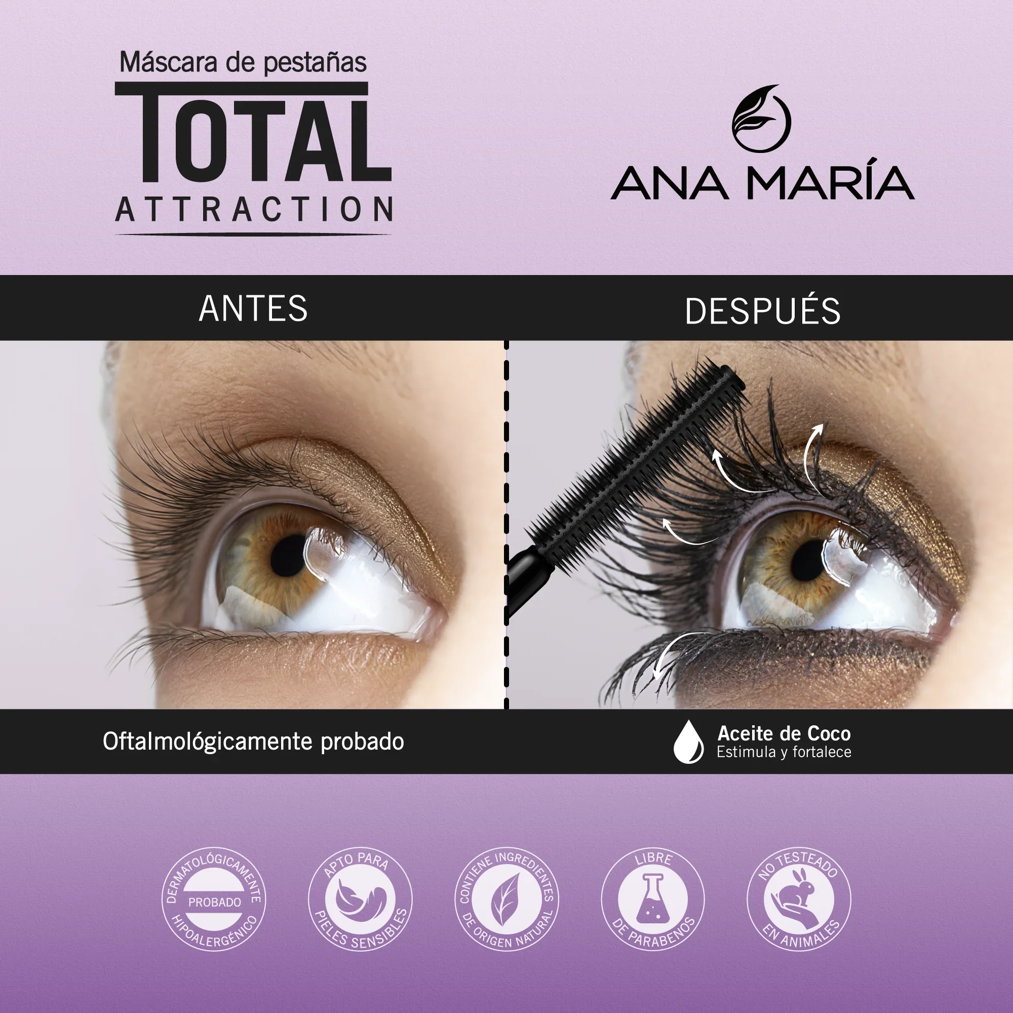 MASCARA TOTAL ATTRACTION WATERPROOF - ANA MARIA - Image 2