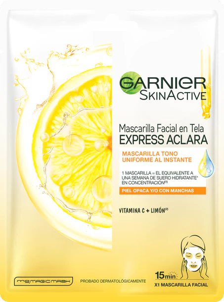 MASCARILLA EN TELA EXPRESS ACLARA - GARNIER