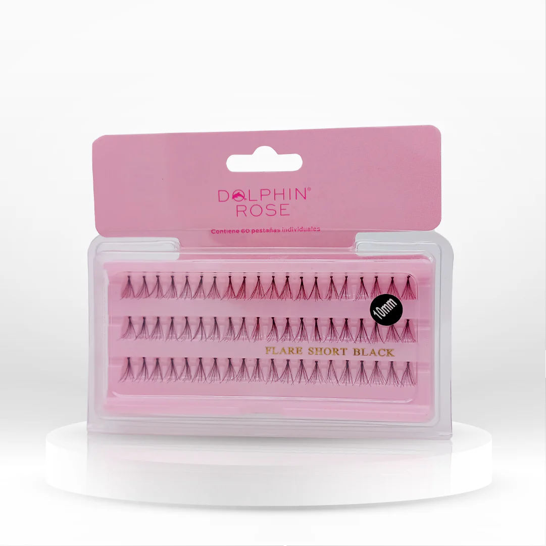 PESTAÑA SHORT BLACK 10MM - DOLPHIN ROSE