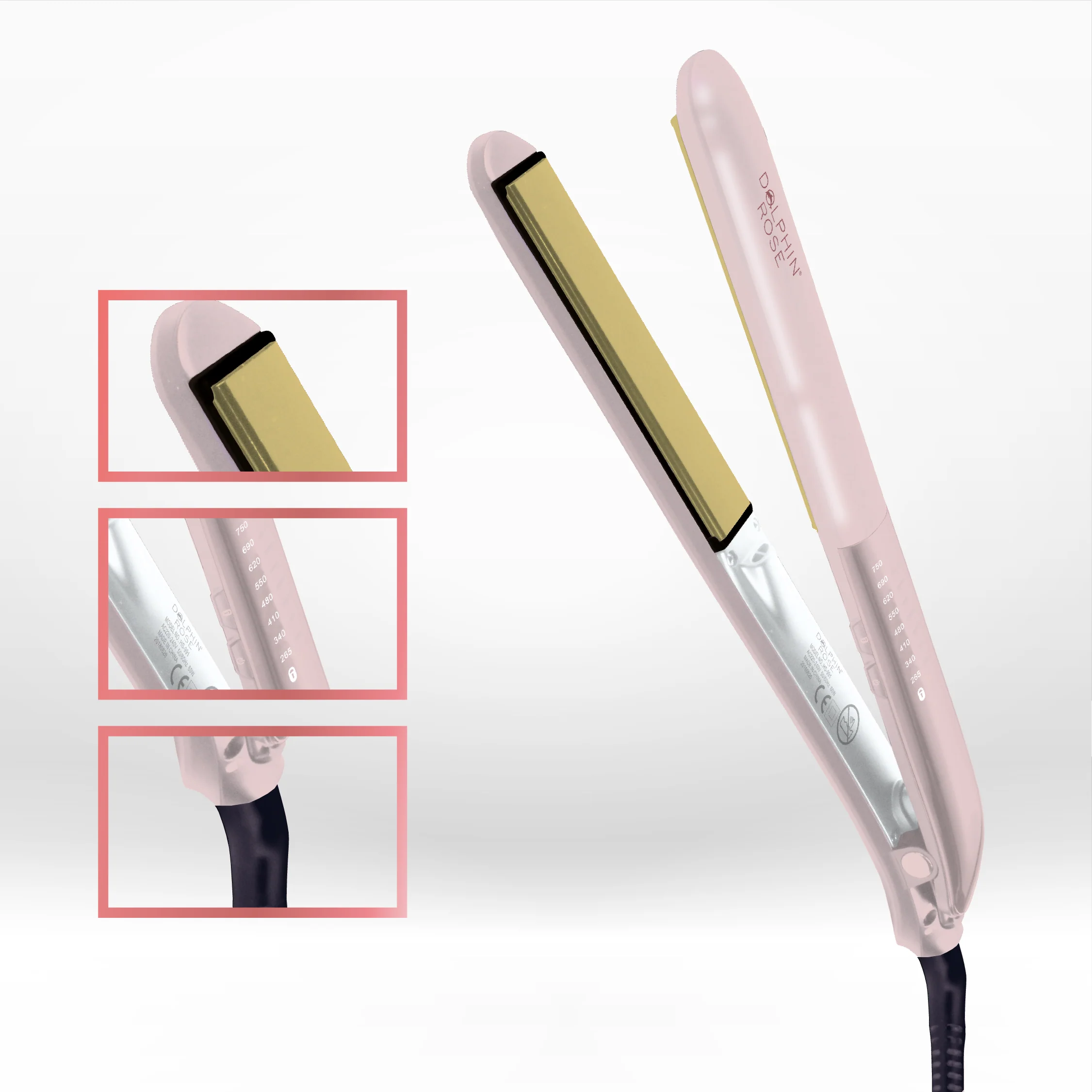 PLANCHA DIGITAL KERATINA Y ACEITE DE ARGAN - DOLPHIN ROSE - Image 2