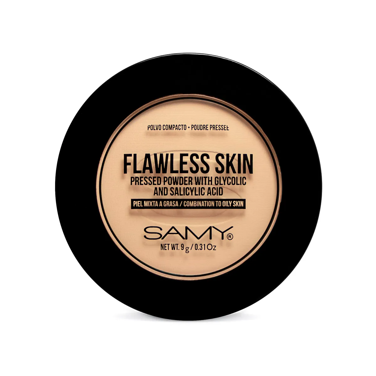 POLVO COMPACTO PIEL MIXTA A GRASA 02 BEIGE - SAMY
