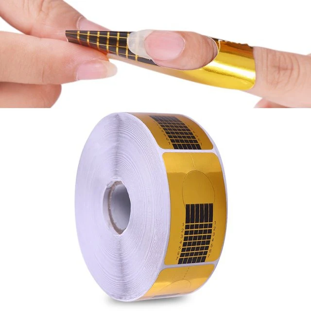ROLLO MOLDE UÑAS DORADO 500 PCS - MAFFICK TOOLS - Image 2