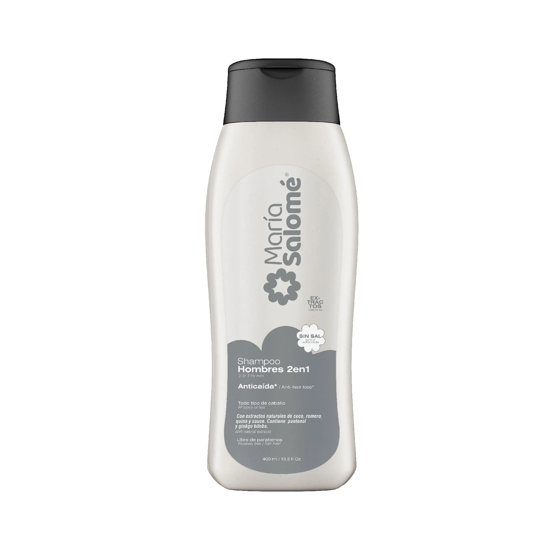 SHAMPOO 2 EN 1 CAIDA E HIDRATACION X400 ML - MARIA SALOME