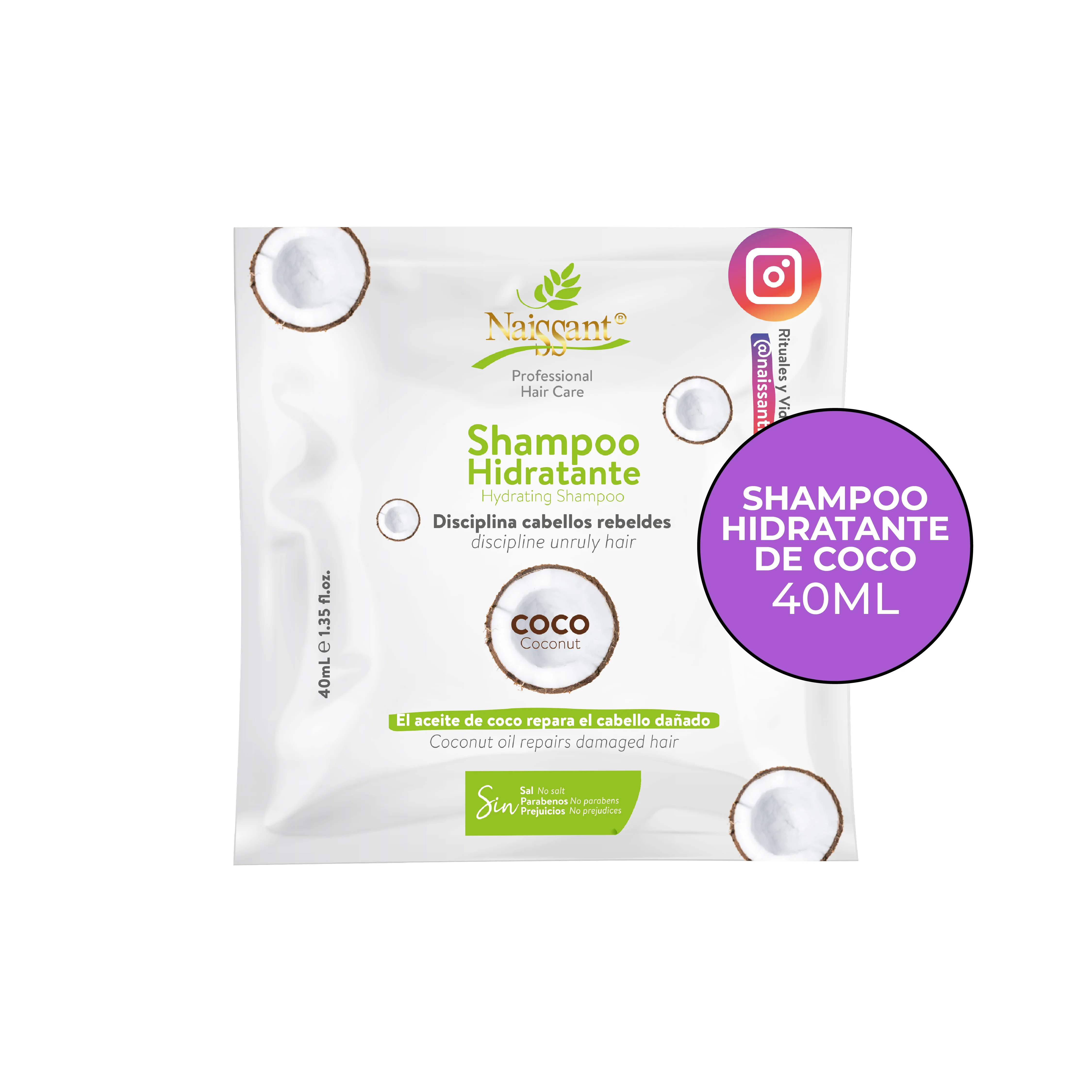 SHAMPOO DE COCO X40ML - NAISSANT