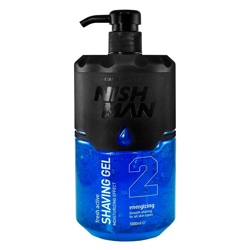 SHAVING GEL BLUE 2 X1000ML - NISH MAN