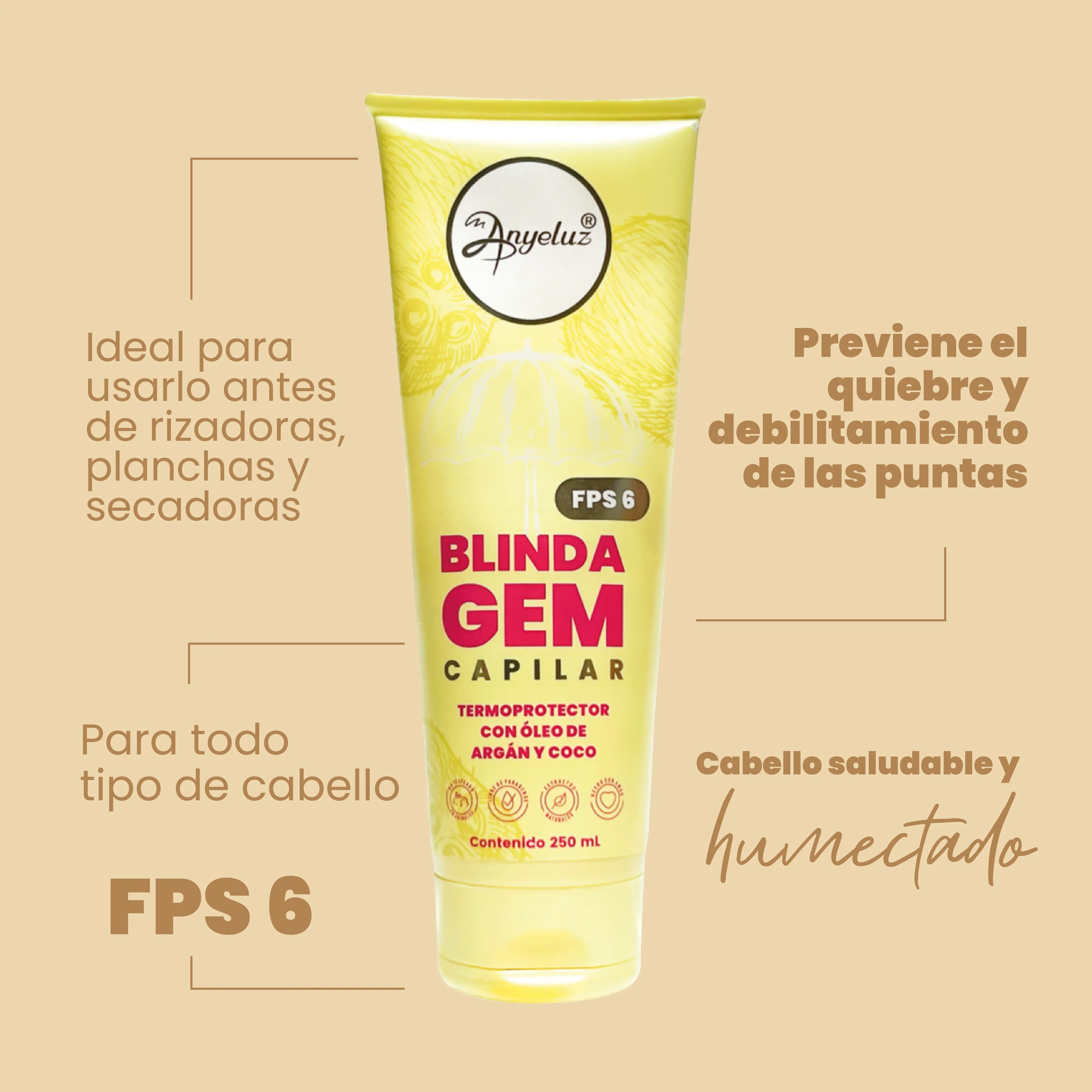 TERMOPROTECTOR BLINDAGEM 250ML - ANYELUZ - Image 2